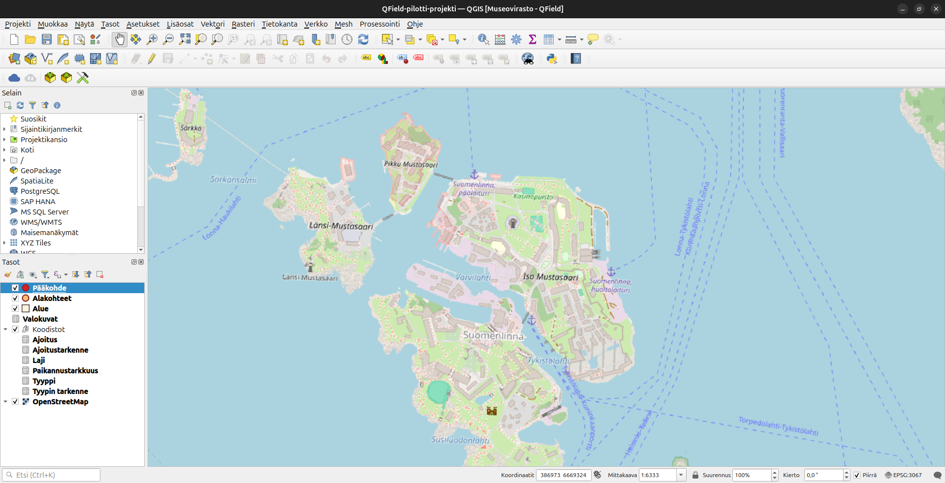 QGIS-projekti